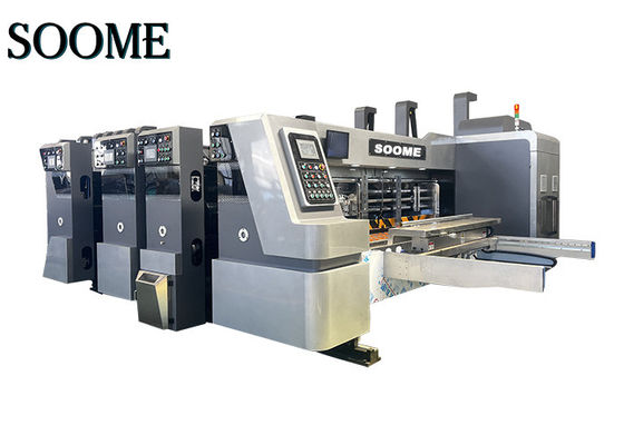 Волнообразная коробка Flexo 1 цветный принтер Slotter Die Cutter для изготовления коробки пиццы